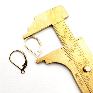 14K Gold Filled Leverback Earwires – 14x9mm with Open Ring | 2 Pieces | Earring Findings for Jewelry Making | High-Quality DIY Supplies
