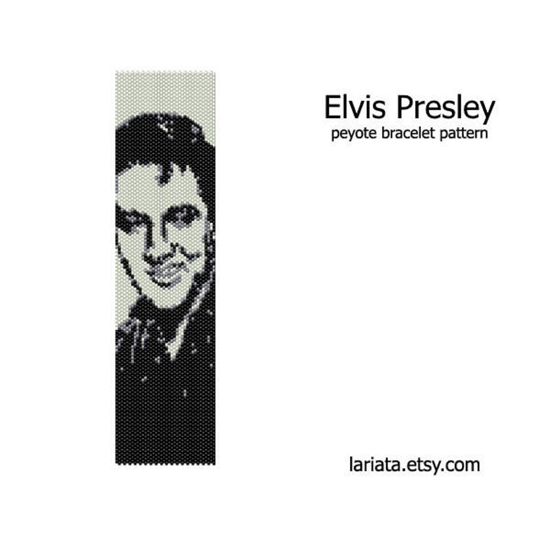 Elvis Presley - Even Count Peyote Stitch Cuff Bracelet Bookmark Beading ...