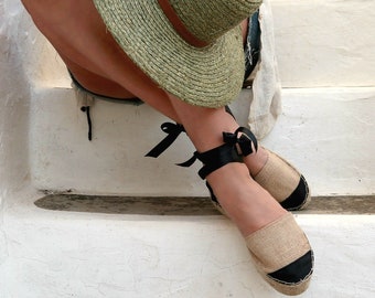 flat ankle tie espadrilles