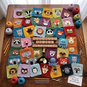 Animal Kingdom Blanket Crochet Pattern PDF, Baby Blanket Tutorial, US Crochet Terms