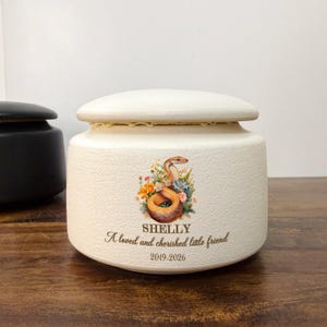 Personalized Ceramic Snake Urn, Pet Memorial Keepsake, Custom Cremation Urn