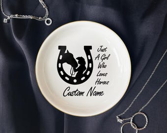 Personalized Cowgirl Jewelry Dish, Horse Lover Gift, Gift For her/women