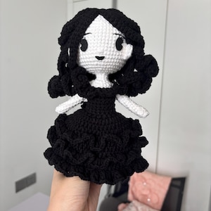 Personalized Doll, Look aLike Doll, Custom Crochet Doll, Portrait Doll of Someone, Amigurumi Crochet People, Crochet doll in black clothes