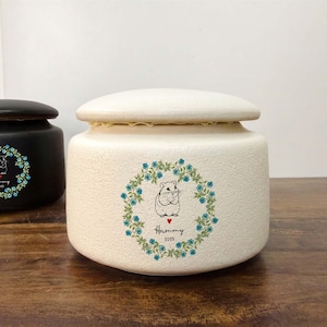 Personalized Ceramic hamster Urn, Pet Memorial Keepsake, Custom Cremation Urn