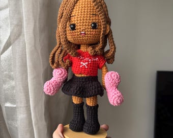 Custom Crochet Doll From Photo, Look Alike Doll, Crochet Amigurumi Gift, Crochet doll in active girl, gift for sister, Gift for girlfriend