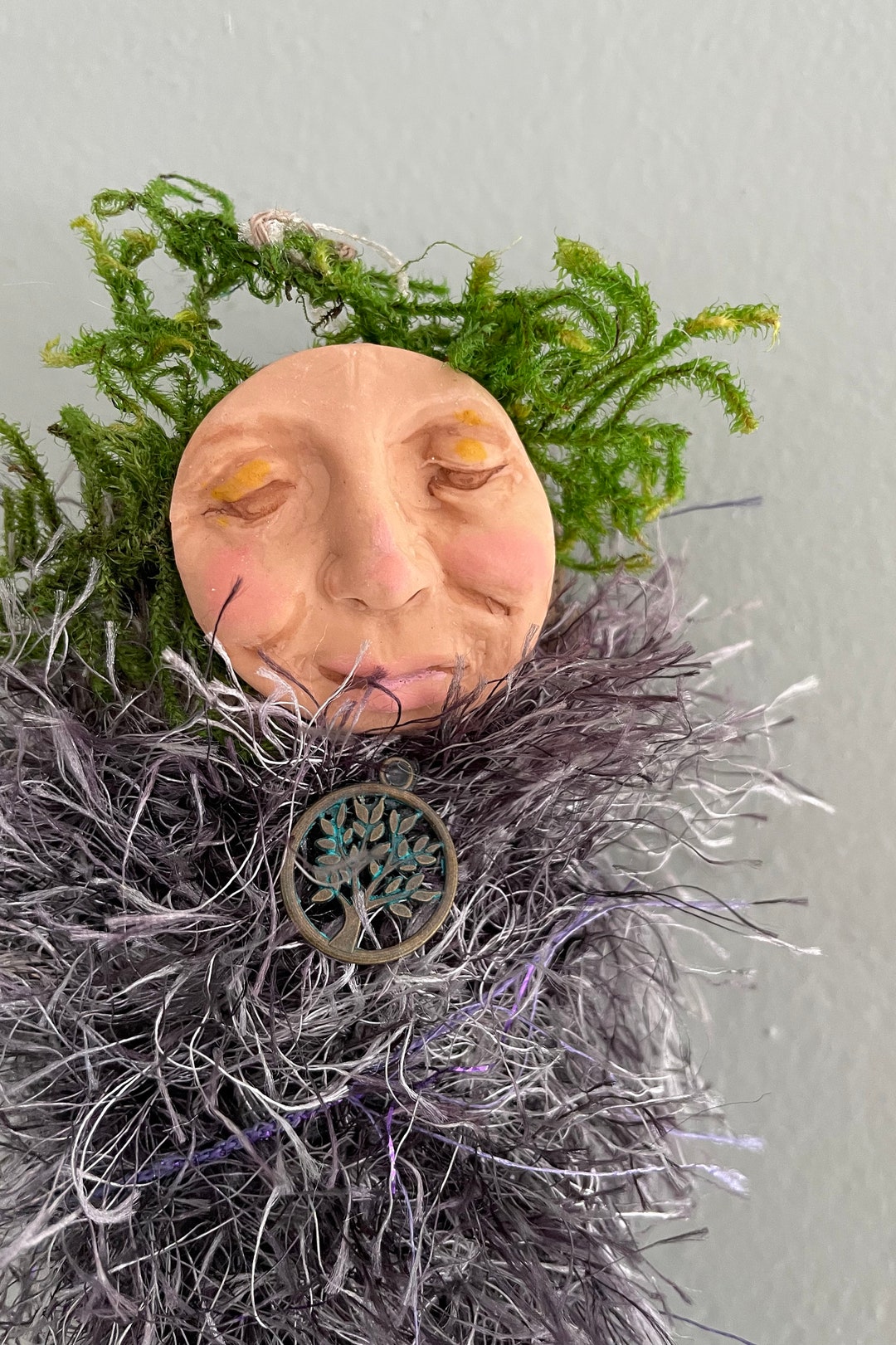 Tree Dol Handmade Driftwood Spirit Doll – Healing Folk Art With Tree of Life ...