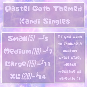 Pastel Goth Themed Kandi Singles