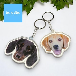 personalised Labrador and dachshund sausage dog key chain, custom-made for your dog or cat best for gifts