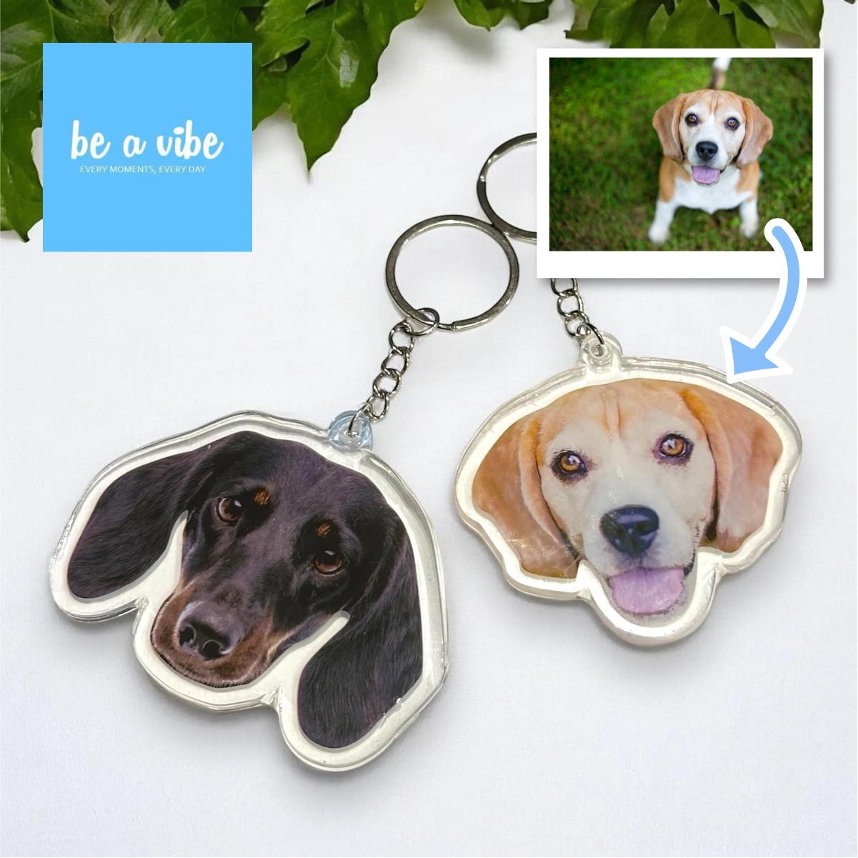 Custom Dog and Cat Keychain/Keyring, Dog Portrait Keychain, Dog Loss Gift, Dog photo Keychain, Dog Memorial Gift, Fast Delivery