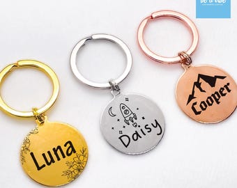 Personalised Cat Tag Dog Tag Dog Collar Tag, Custom Cat Collar Tag Cat ID Tag Dog ID Tag Dog Name Tag Engraved Pet Tag Cat Name Tag