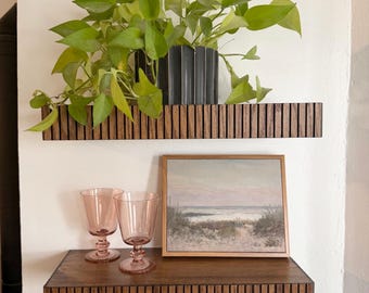 Custom squared fluted floating shelf