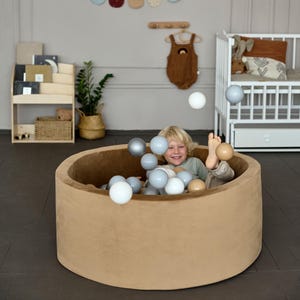 Velvet Ball Pit for Toddlers: Personalized Foam Pool, Small Ballpit