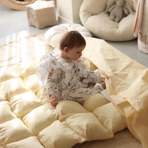 Sitzspielmatte Dicker Spielteppich Kinder Bodenmatte Soft Play Baby Nest Spielzimmer Spielzeug Sitzspielmatte Geburtstagsgeschenk für Kindersitzbereich