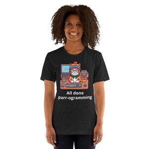 Unisex t-shirt Pixel Cat puns #1