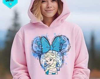 Princess Magical Kingdom Hoodie, Retro Magic Kingdom Family Trip 2025 Jumper, Disney Princess Tiana Rapunzel Elsa Belle Matching Pullover