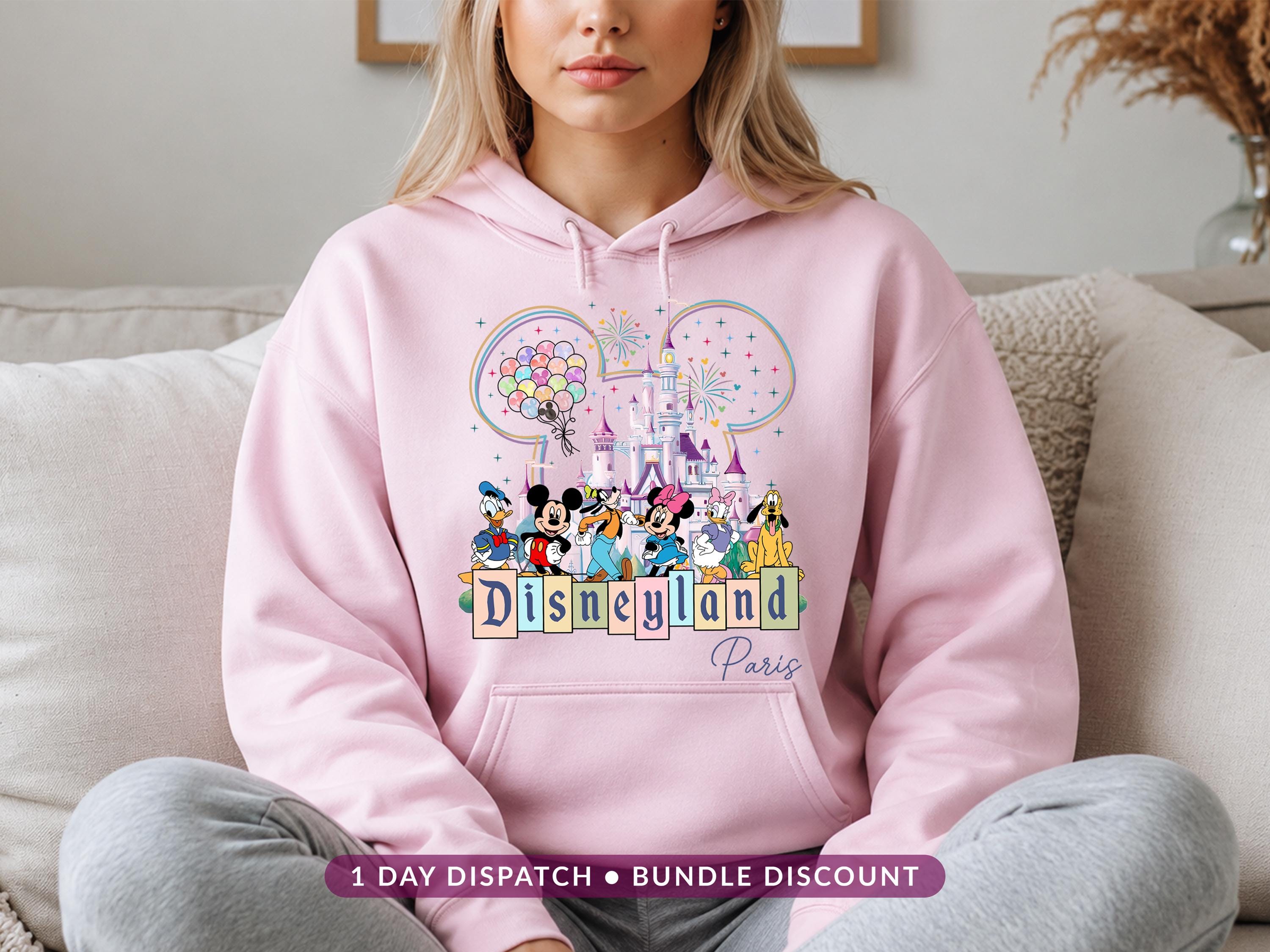 Mickey Minnie Disneyland Paris Hoodie,donald Goofy Daisy Pluto