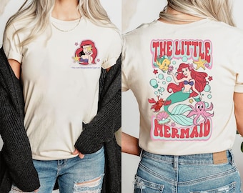 The Little Mermaid T-Shirt, Ariel Mermaid Shirt, Disney Princess Ariel Tops, Disney Girls Trip Matching Tee, Disney Princess Shirts