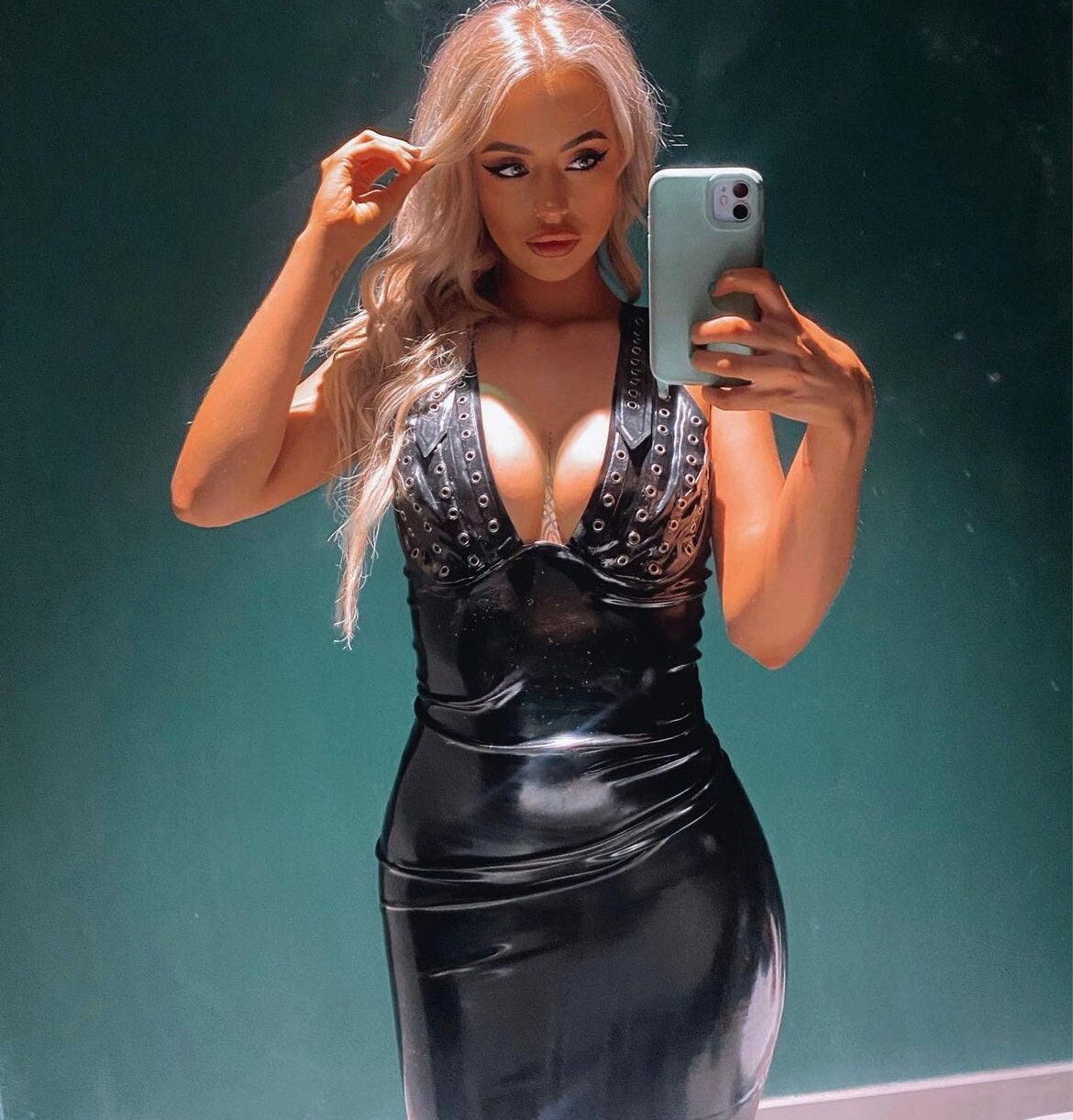 Black latex dress Etsy Mexico