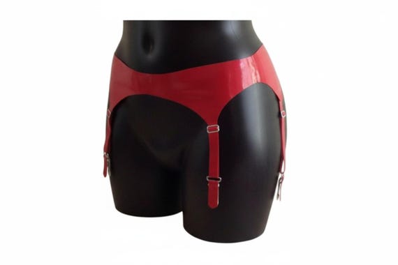 Latex Lingerie Pin Up Red Suspender belt in red or any other colours.