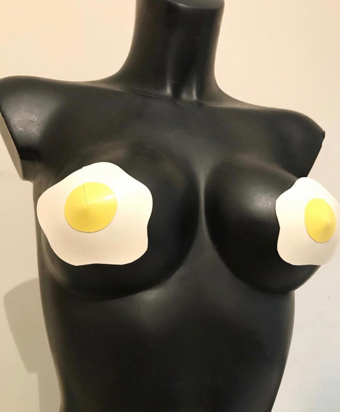 Latex Clothing Fried Egg Pasties in Yellow and White or Any Color