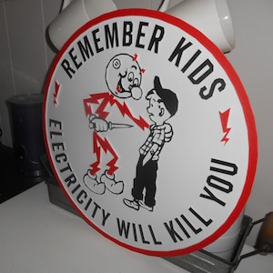 Reddy Kilowatt Massive man Cave wall hanger over 16 inches