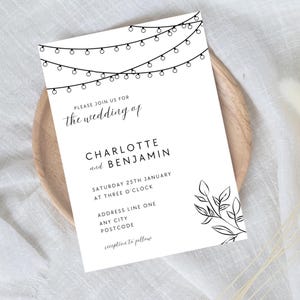 Wedding Invitation Template (Digital Download) - Customisable