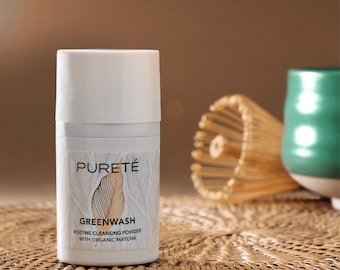 Enzyme Cleansing Powder from Japan with Organic Matcha | Gentle, Buttery-Soft Powder Cleanser for Every Skin | Vegan, Eco-Friendly Face Wash