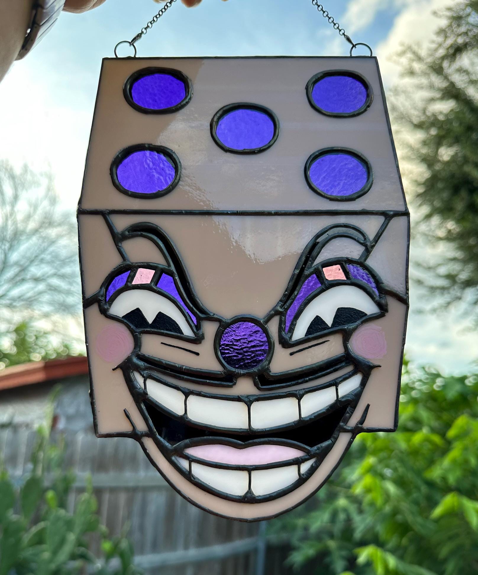 King Dice - Cuphead Stained Glass Suncatcher