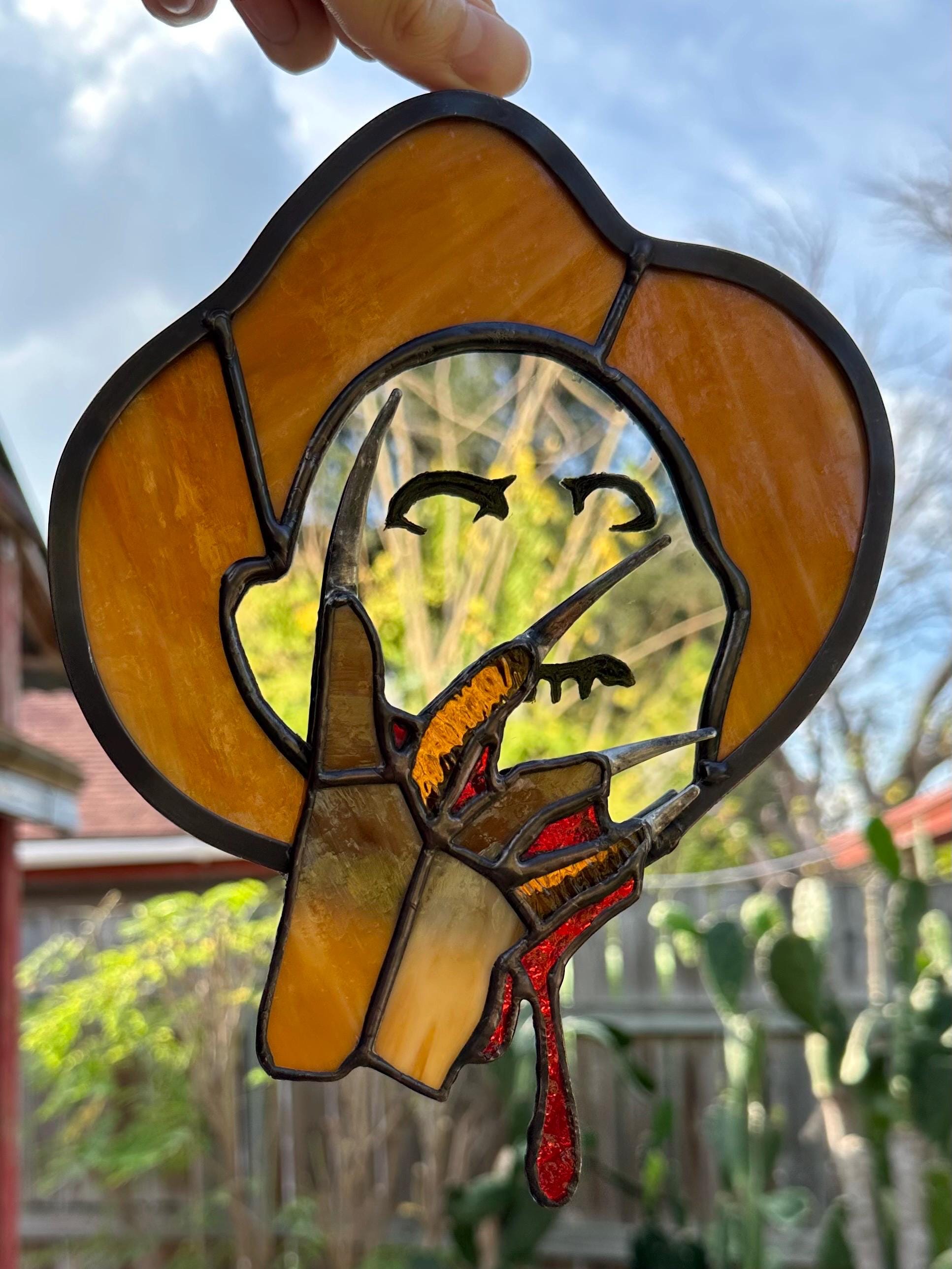 Freddy Kreuger Mirror Stained Glass Suncatcher