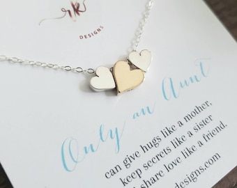 Collana Zia E Nipote Con Ciondolo – Gioiello Sentimentale “L’amore Che Unisce è Intramontabile” – Regalo Compleanno Zia Mamme