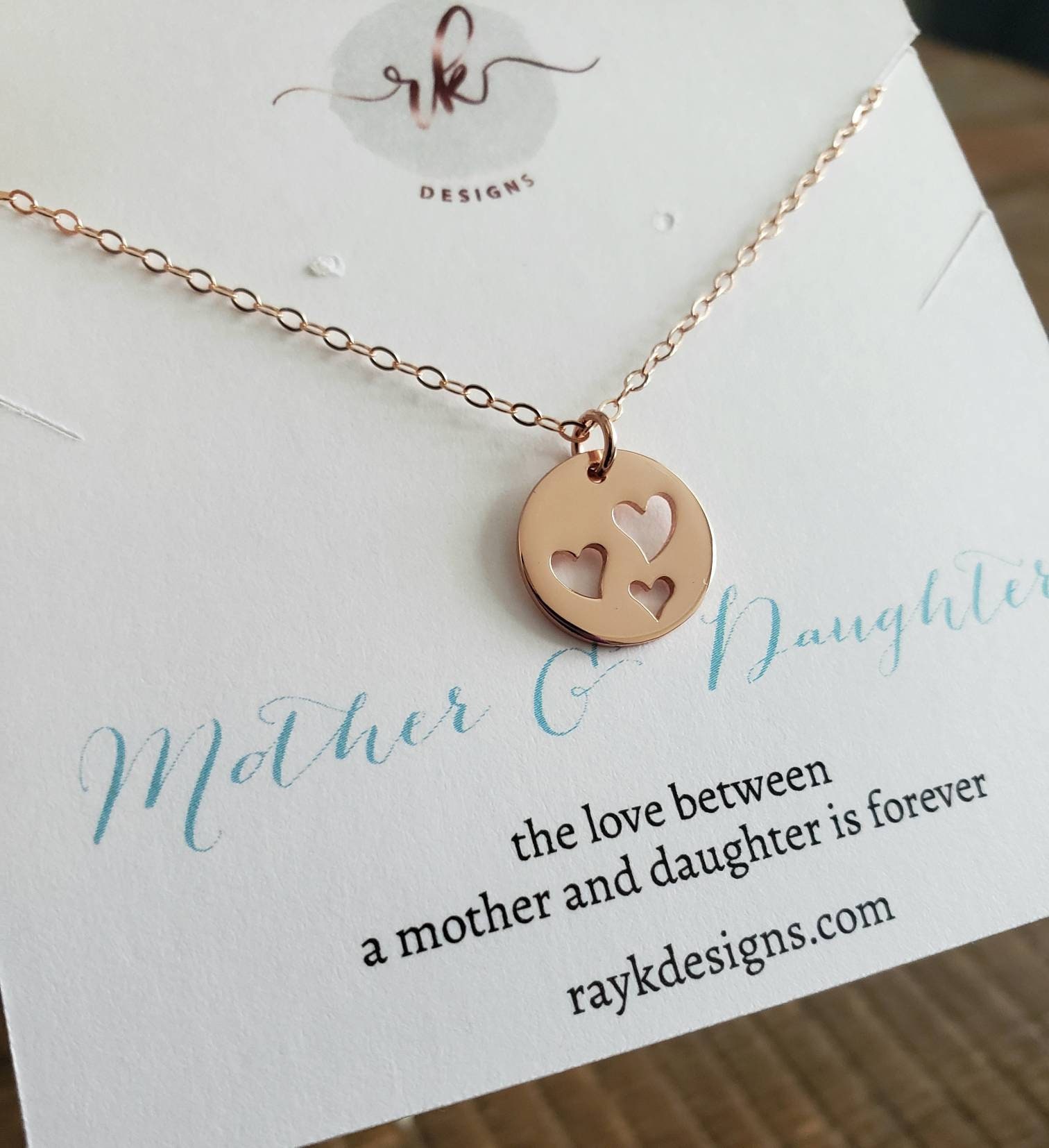 Mother Daughter Necklace, Mother Three Daughters Jewelry Set, Mom
