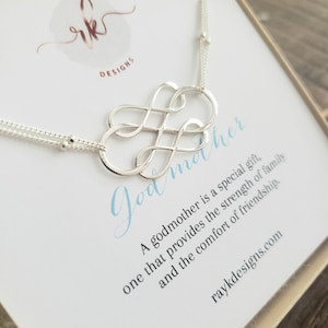 Mothers day gift, Godmother thank you gift, triple linked infinity bracelet, fairy Godmother, asking to be Godmom birthday present