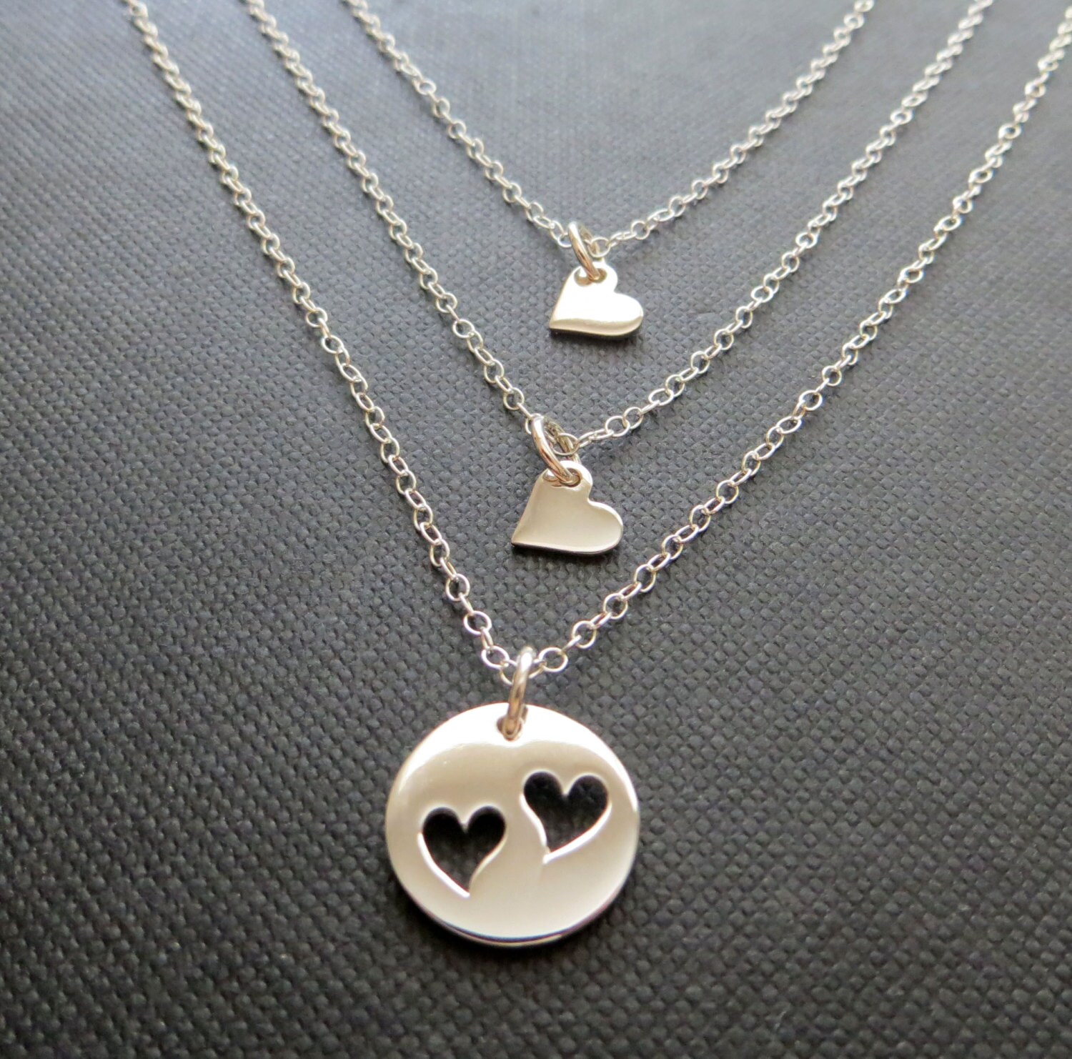 Mother Daughter Jewelry Simple Delicate Mother Necklace Two Etsy