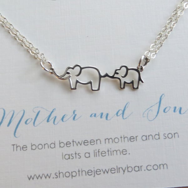 Mother son jewelry, mama and baby elephant bracelet, sterling silver, pregnancy, new mom push gift, mommy and me bracelet, mothers day gift