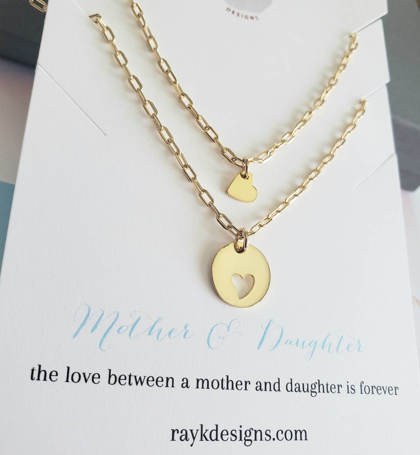 New Mother Daughter Heart Cutout 
