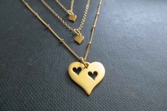 Mother \u0026 Two Daughters Necklace Gold 