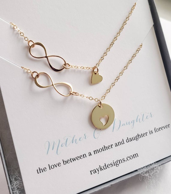 Adoption Gift Heart Infinity Necklace Stepmother Gift Adoption Jewelry Mother Daughter Jewelry Set Bonding Birthmom Etsy