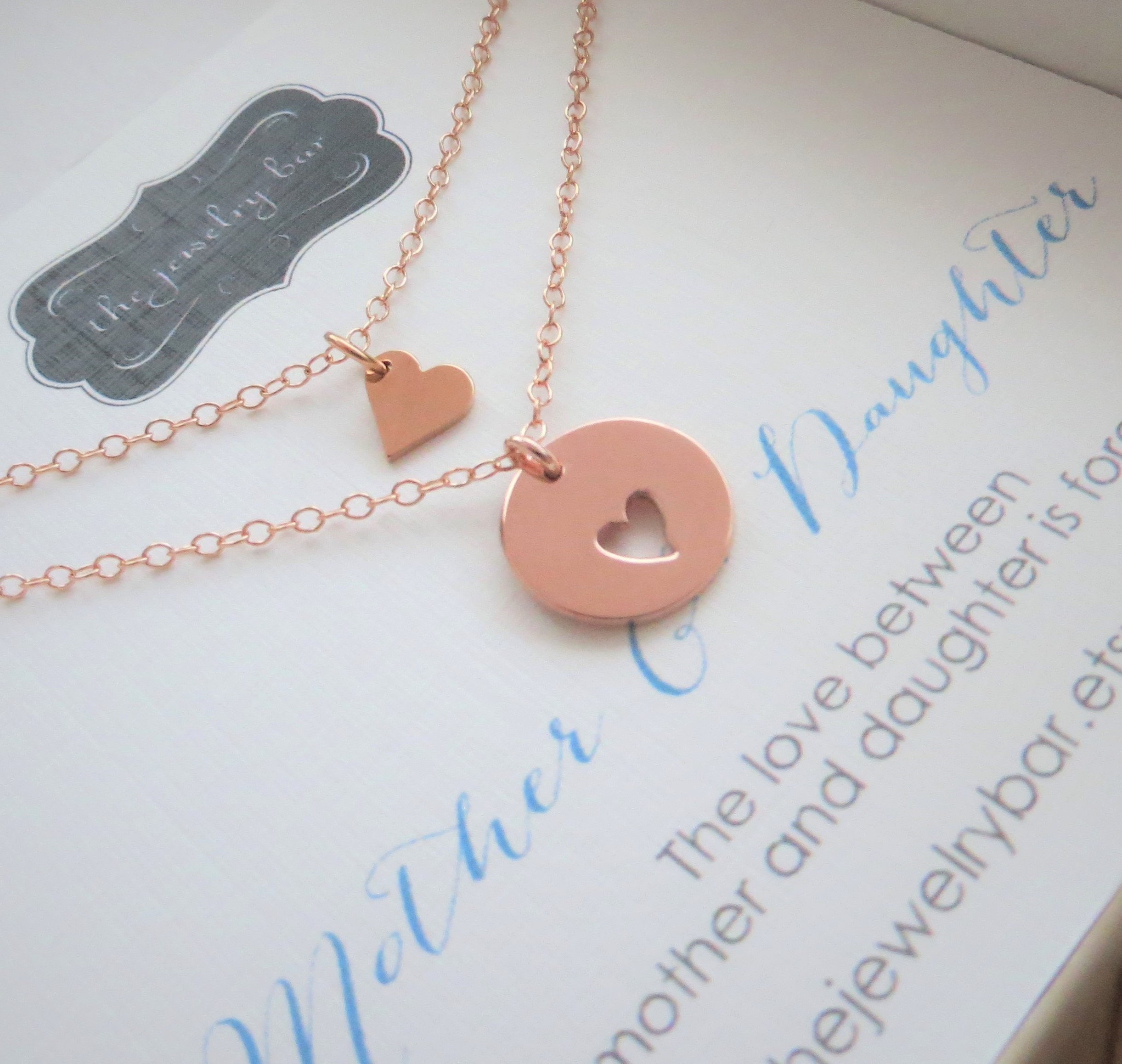 Rose gold MutterTochterKette Geschenk für Mutter von Etsy