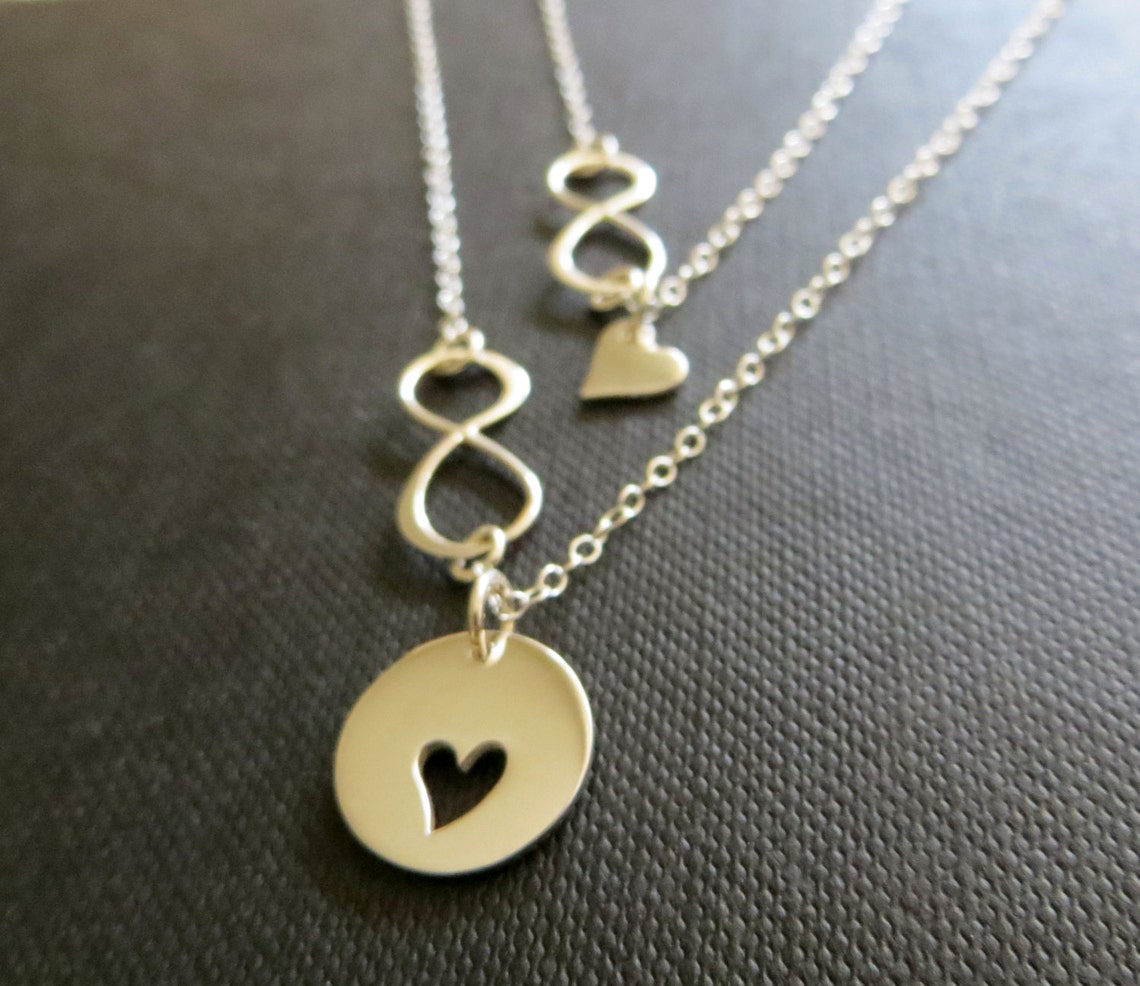Mother and Daughter Infinity Necklace Mothers Day Gift - Etsy