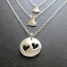 Mother daughter jewelry, mother 2 daughters necklace, ss delicate heart necklace, mother of two daughters gift, mom