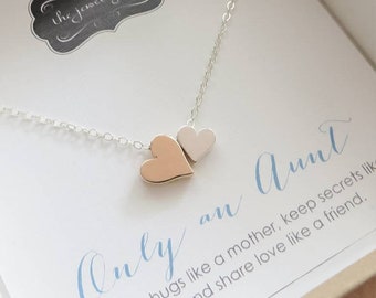 Collier Pendentif Cœur Or Mère-fille – Lot De 2 Bijoux (mère Et Fille), Neuf Sans Boîte