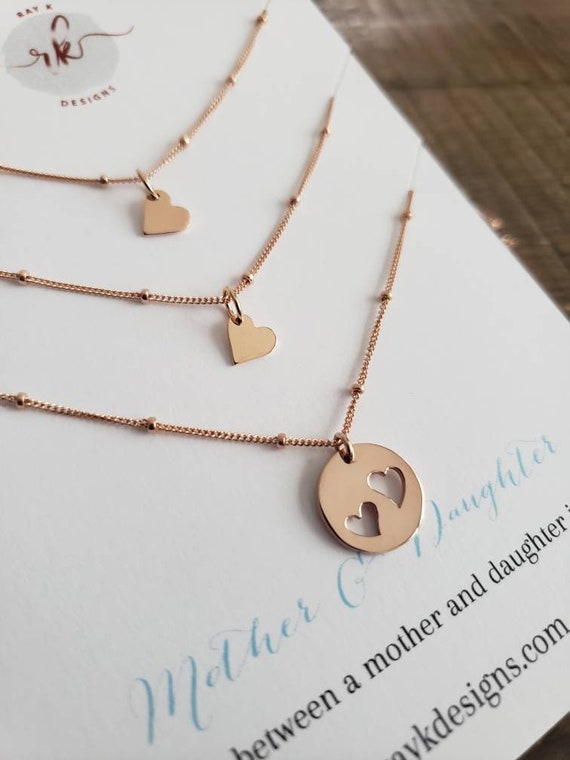 Mother and Daughter Necklace Rose Gold Plated – Fashion Jewellery