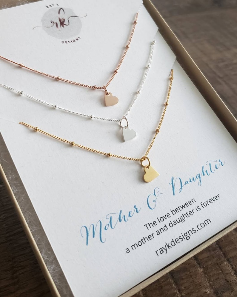 Mother Gift Mother Daughter Rose Gold Necklace Mother of the Etsy