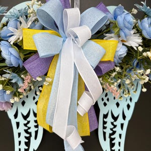 Angel Wing Memorial Wreath – Sympathy Gift for Loss – Funeral Door Wreath – Remembrance Home Decor – Angel Wings Wall Hanging – Pastel Flora