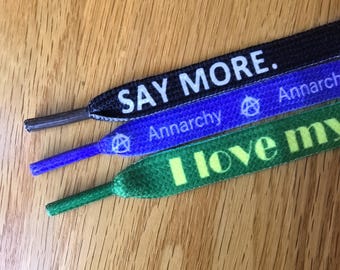 Personalized Name Shoelaces: Custom Printed Flat Shoe Laces