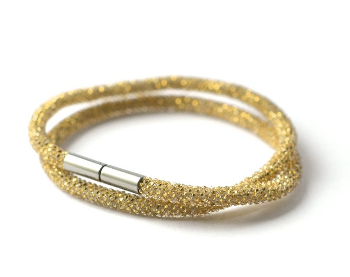 Collier glass beadds gold