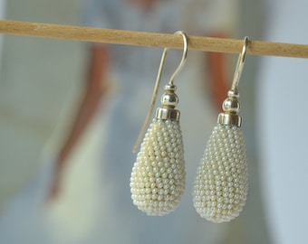 pearly bridal earrings