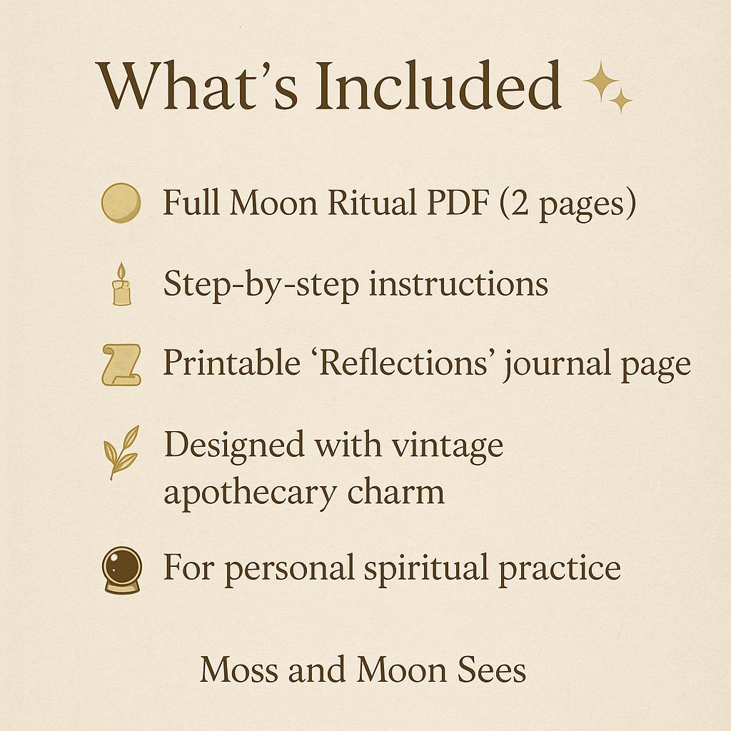 Spiritual Rising Ritual Pdf Full Moon Release Ritual: Grimoire Page Printable (PDF Download A4) - Etsy