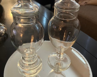 Decorative glass jars with lids Beautifully done!