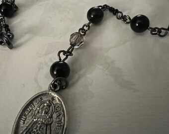 Black beaded rosary